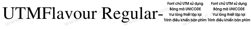 UTMFlavour Regular字体转换